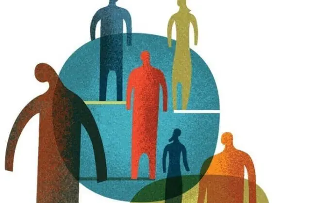 An illustration of silhouettes