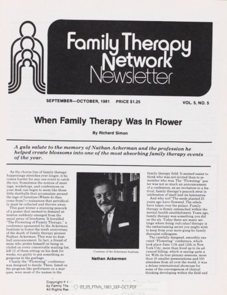Family Therapy Network Newsletter Sep-Oct 1981