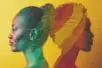 Image of two women's profiles as they face away from each other
