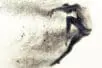 Illustration of a figure floating through the air bent forward