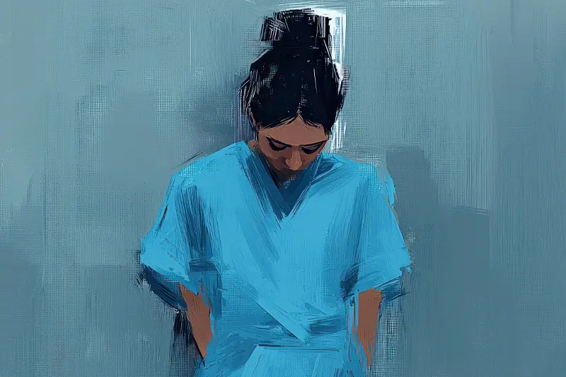 Illustration of a dejected figure looking downward