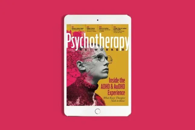 Image of the September-October issue of the magazine displayed on a iPad