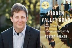 A headshot of a man and the cover of "Hidden Valley Road"