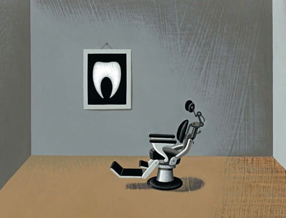 An illustration of a dentist's chair