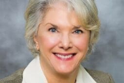 A headshot of a woman