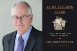 A headshot of a man and the cover of "In My Father's House"