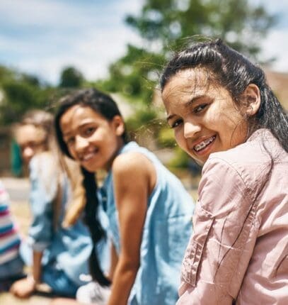 A group of teen girls