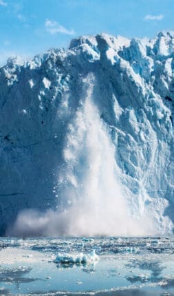 A crumbling iceberg