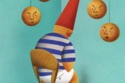 An illustration of a person in a dunce hat facing the corner with angry faces around him