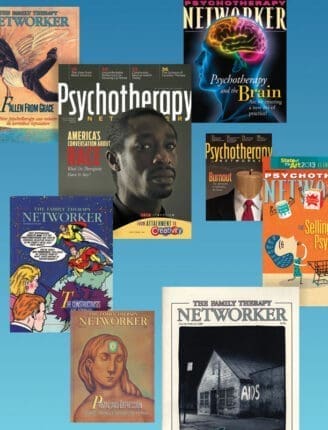 A collage of Networker magazine covers