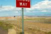 A sign that reads "wrong way"