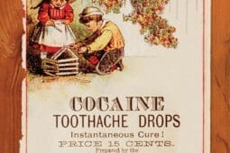 A vintage advertisement for cocaine toothache drops