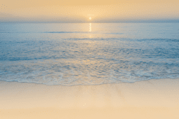 Sun over the ocean