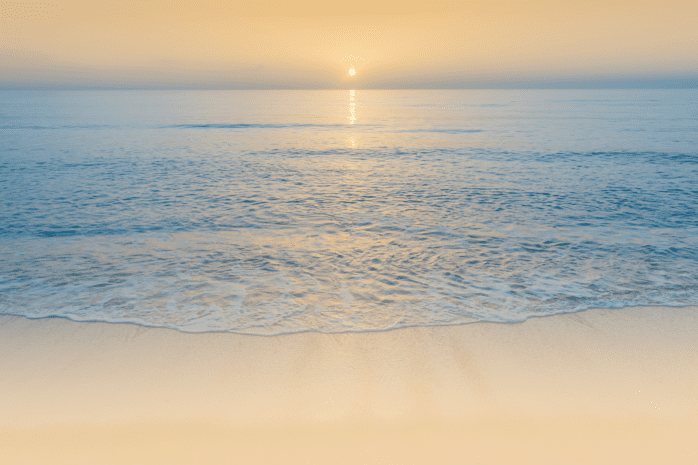 Sun over the ocean