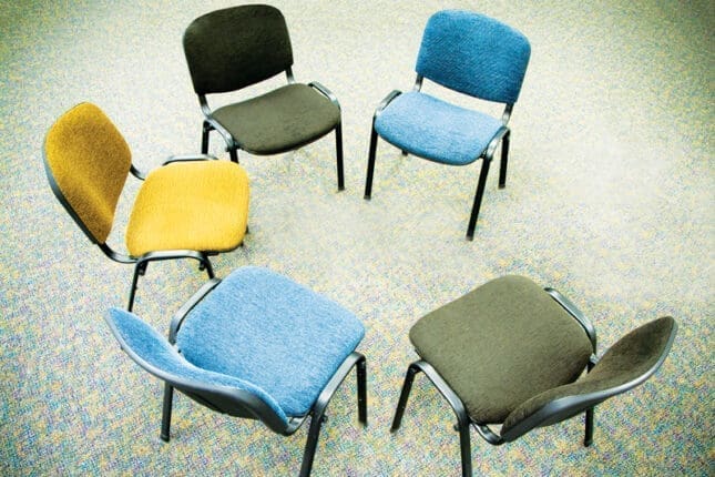 A circle of chairs