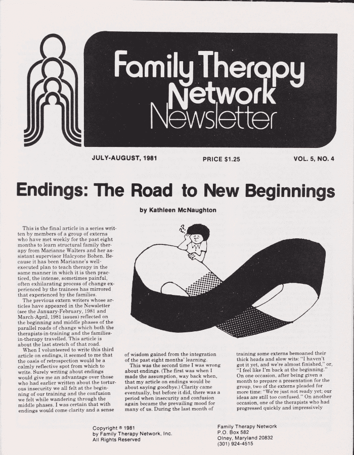 Family Therapy Networker Newsletter July-August 1981