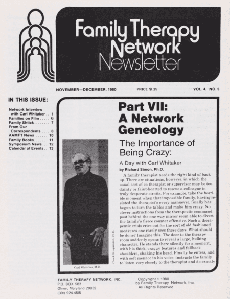 Family Therapy Network Newsletter Nov-Dec 1980