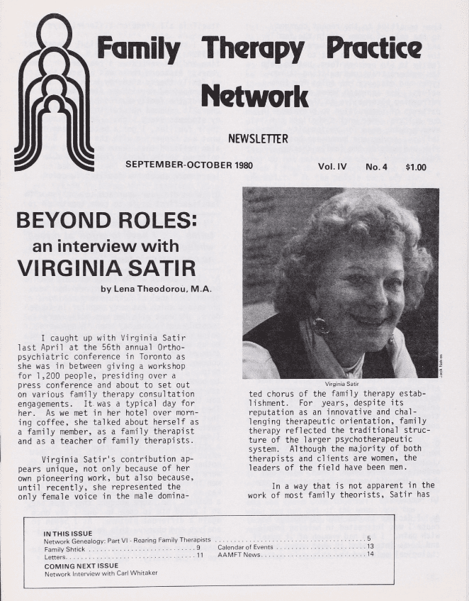 Family Therapy Practice Network Newsletter September-October 1980