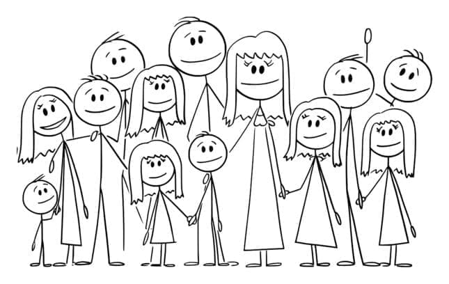 Stick figure family | Photo by Zdenek Sasek